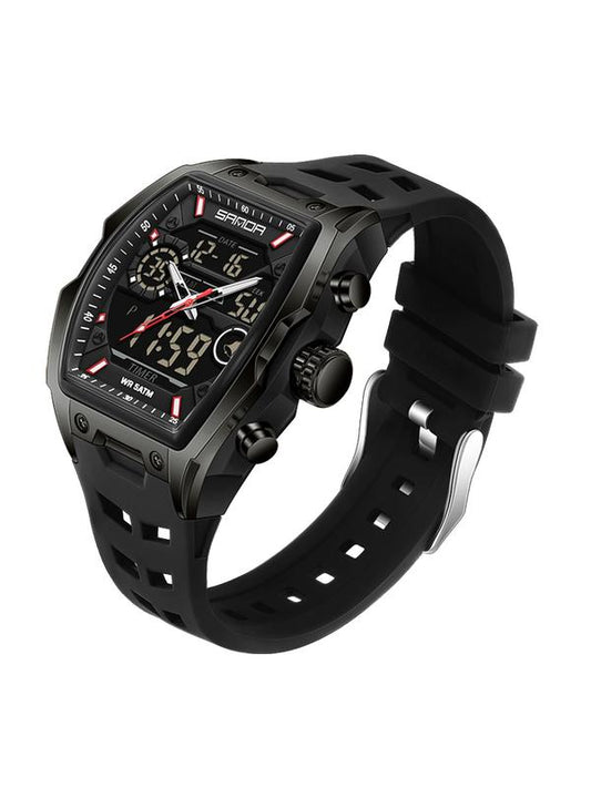 Montre numérique pour homme, montre numérique sportive décontractée avec cadran lumineux et mode alarme