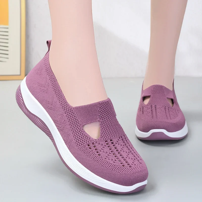👟 60% DE RÉDUCTION! 🚶‍♀️Baskets légères et respirantes pour femme, en maille, à enfiler, unies et tendance