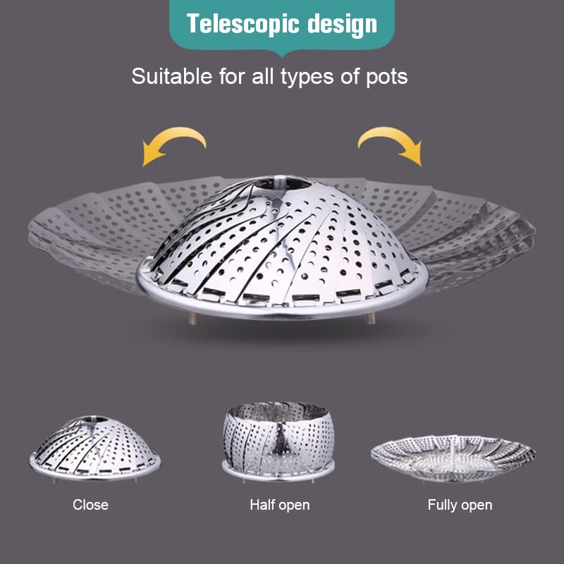 📢📢3 dernières heures : Grande vente⏰⏰Cuisinière Vapeur Telescopique Pliable