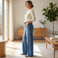 👖✨ 50% de réduction ! Jean Vintage Taille Haute à Jambes Larges pour Femme – Délavage rétro, coupe flatteuse & confort en coton toute la journée