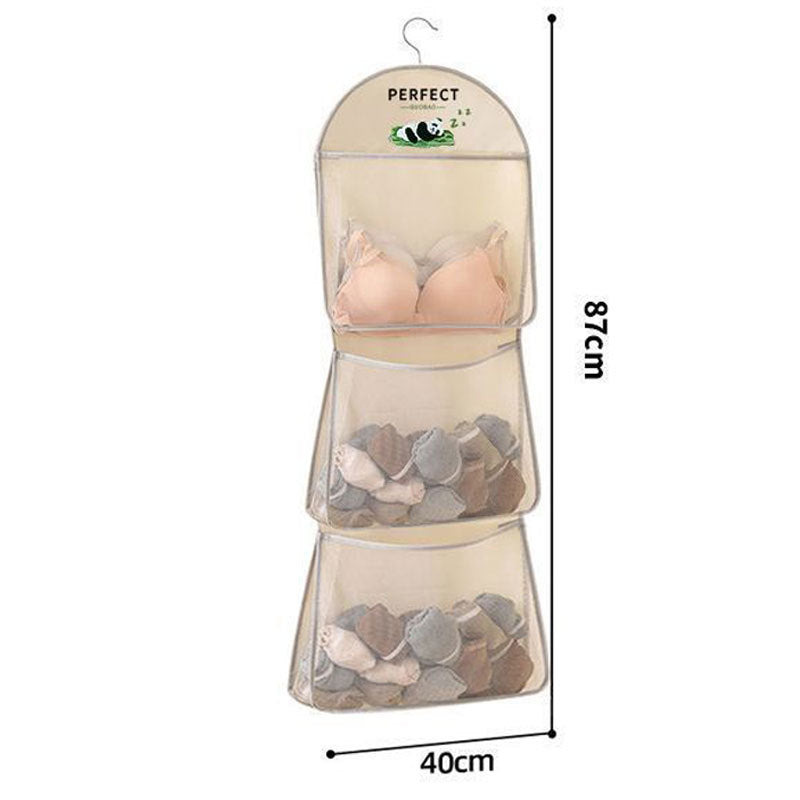 Sac de rangement polyvalent avec filet transparent à suspendre