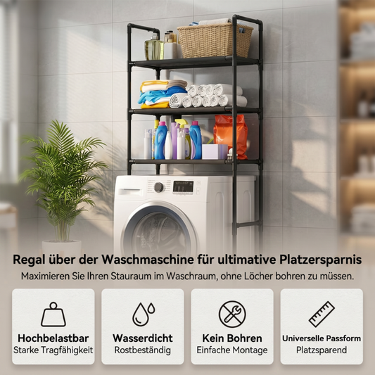 🏠✨ 50 % DE RÉDUCTION ! Étagère de rangement pratique pour salle de bain et buanderie – Installation sans perçage – Autocollante et robuste 🛠️