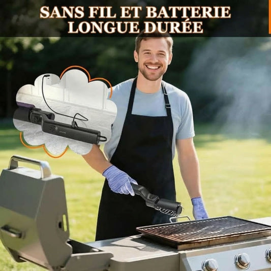 🔥 PROMO FLASH -50% ⚡ Brosse Électrique Sans Fil pour BBQ — Moteur Puissant & Sans Rayure 🍖