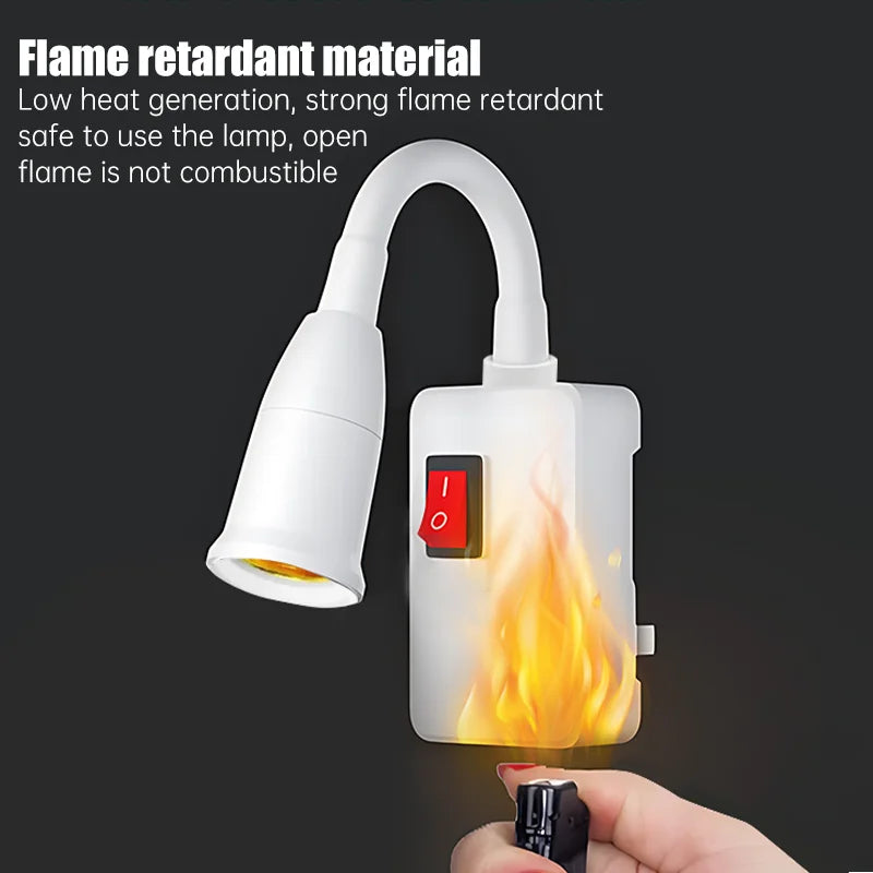 Adaptateur de douille E27 avec interrupteur