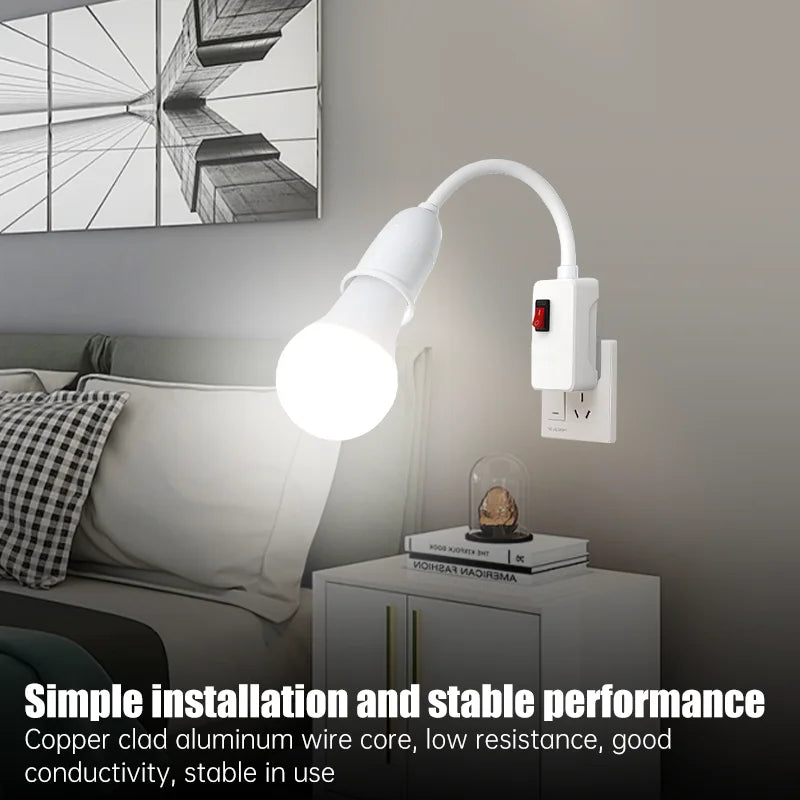 Adaptateur de douille E27 avec interrupteur
