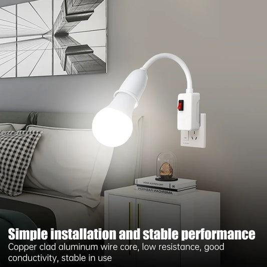 Adaptateur de douille E27 avec interrupteur