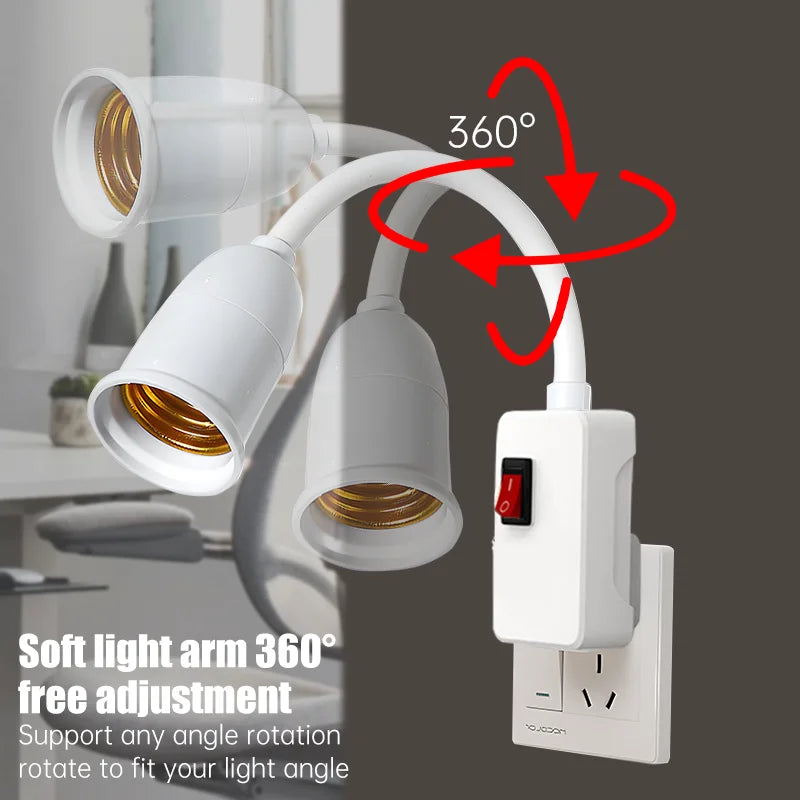 Adaptateur de douille E27 avec interrupteur