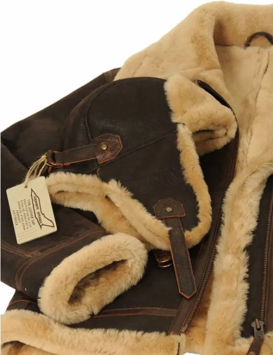 📢📢65 % de réduction !!! ✨VESTE BOMBER EN PEAU DE MOUTON