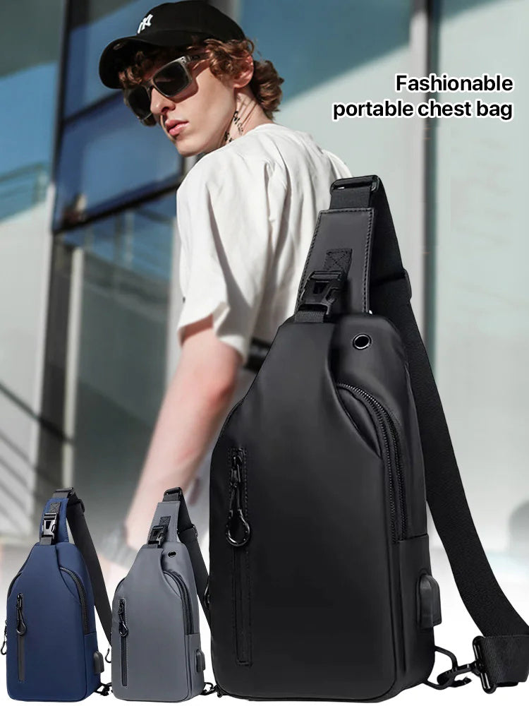 🎒 50% DE RÉDUCTION ! 🛡️ Sac de Poitrine en Oxford – Léger, Multi-poches & Pour Randonnée & Voyage ✨