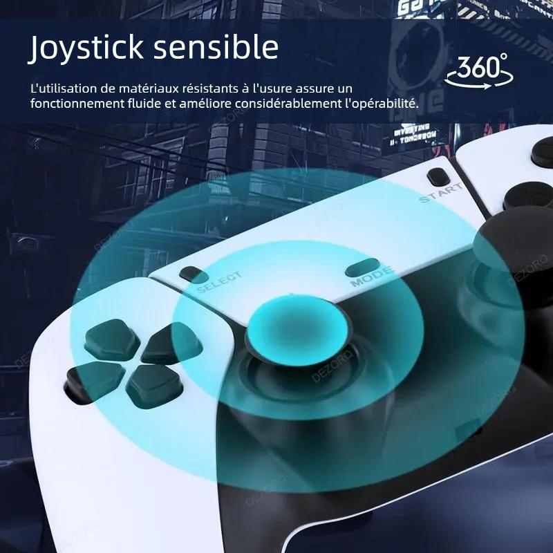 Plus de 40 000 jeux disponibles. Toute nouvelle console de jeux rétro M15. Compatible avec la connexion HDMI 4K. Manettes plug‑and‑play pour jouer sur télévision. Équipée de manettes sans fil 2,4 GHz améliorées.