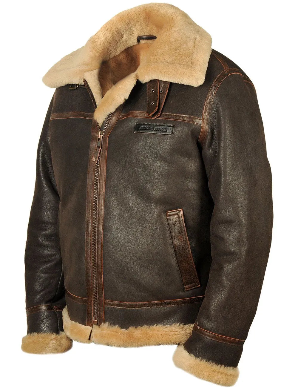 📢📢65 % de réduction !!! ✨VESTE BOMBER EN PEAU DE MOUTON