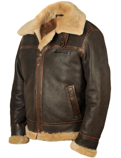 📢📢65 % de réduction !!! ✨VESTE BOMBER EN PEAU DE MOUTON