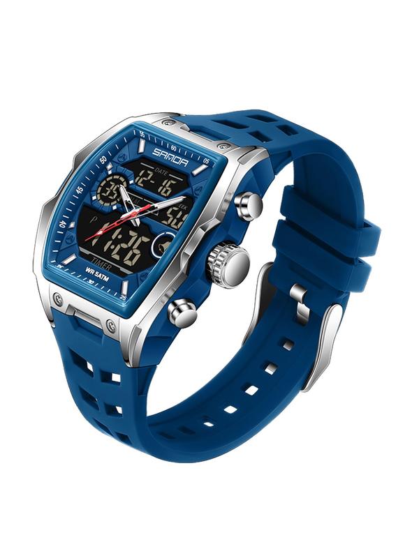 Montre numérique pour homme, montre numérique sportive décontractée avec cadran lumineux et mode alarme