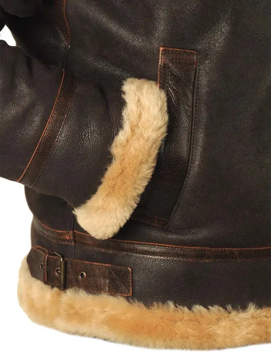 📢📢65 % de réduction !!! ✨VESTE BOMBER EN PEAU DE MOUTON
