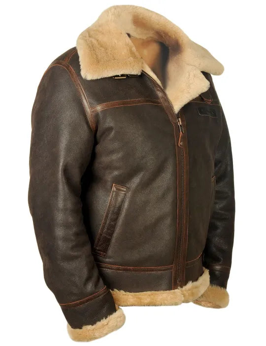 📢📢65 % de réduction !!! ✨VESTE BOMBER EN PEAU DE MOUTON