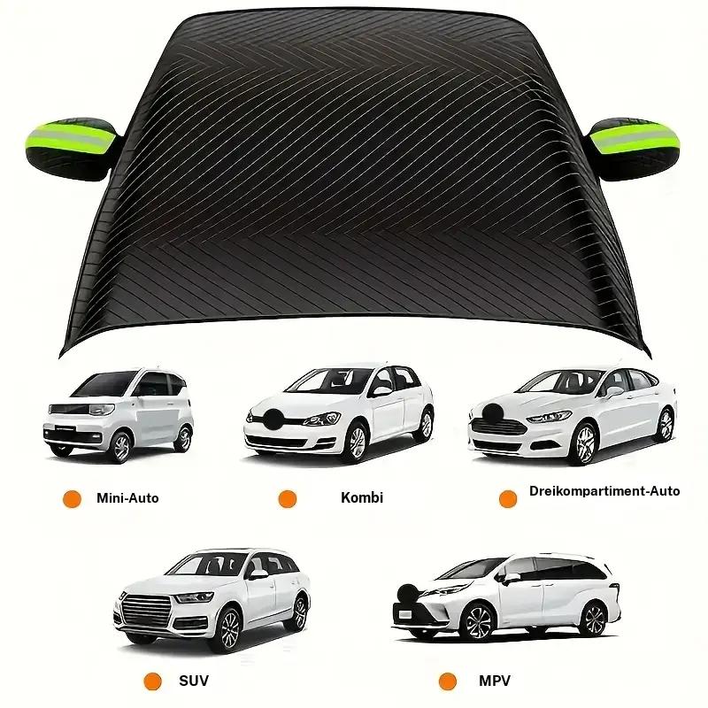 Pare-soleil universel pour pare-brise de voiture, protection magnétique contre la neige en tissu Oxford, protection contre le gel en hiver, bande réfléchissante pour le rétroviseur la nuit