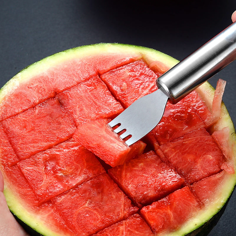 💥OFFRE EXCEPTIONNELLE : 1 + 1 gratuit🔥🍉 Préparez vos fruits sans effort✨ Coupe-fruits et fourchette 2-en-1 – pour servir des fruits rapidement et facilement ! 🍓