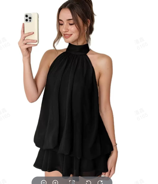 👗🌊 -50% ! Robe Bretelles Légère et Fluide avec Effet Portefeuille & Ourlet Évasé – Parfaite pour les Soirées d'Été & la Plage ✨