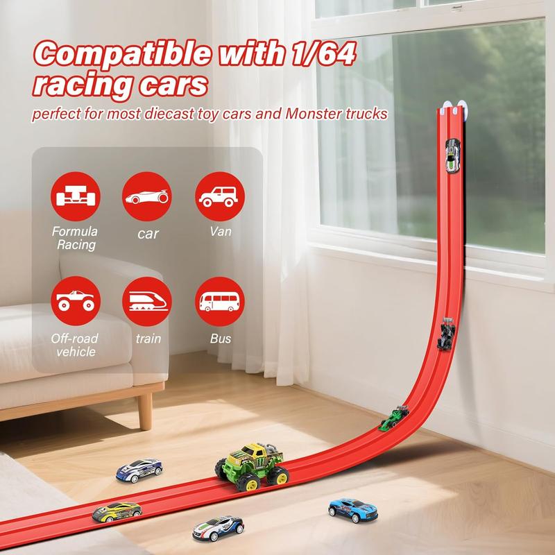 🔥 50% DE RÉDUCTION ! ✨ Circuit de Course Flexible 4m - Montage Sans Outil, Matériau Écologique, Développe la Créativité 🚗✨