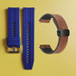 Bracelet de montre en silicone 22 mm + bracelet de montre en cuir
