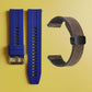 Bracelet de montre en silicone 22 mm + bracelet de montre en cuir
