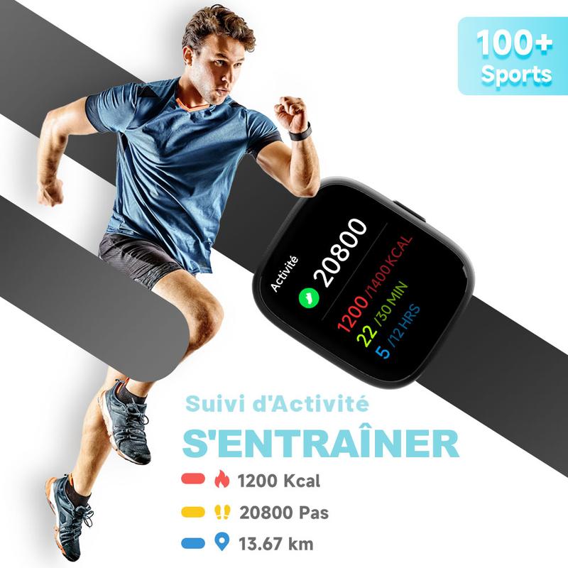 Montre connectée multifonction pour hommes / femmes