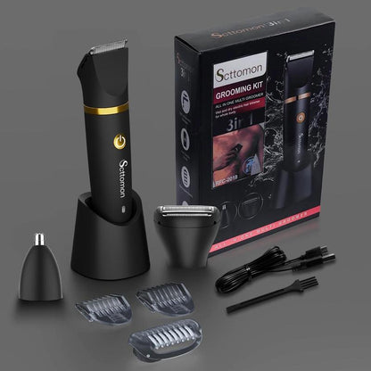 Kit de tondeuse électrique 3 en 1 pour hommes