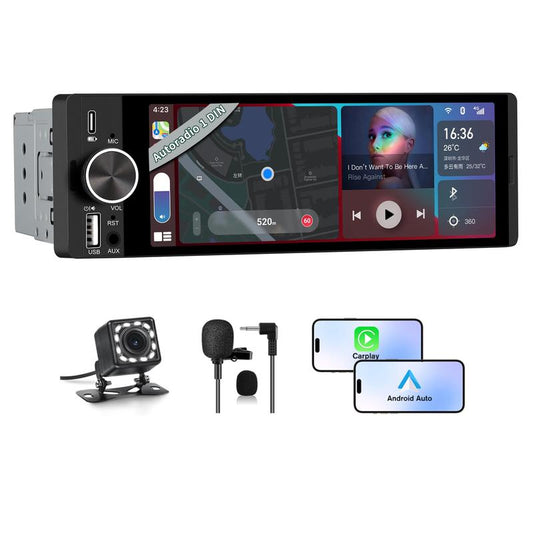 Écran tactile intelligent sans fil 6,36 pouces | Bluetooth | Commande vocale | Écran multimédia HD