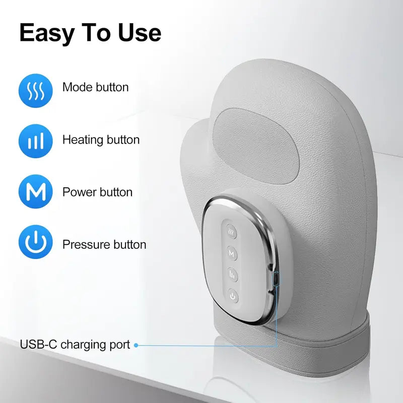 Appareil de massage portable pour les mains avec chaleur et compression