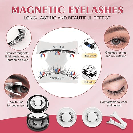 💖Dernier jour : Achetez 1, obtenez 1 GRATUIT !!🎁 Cils Magnétiques Réutilisables Premium + Applicateur