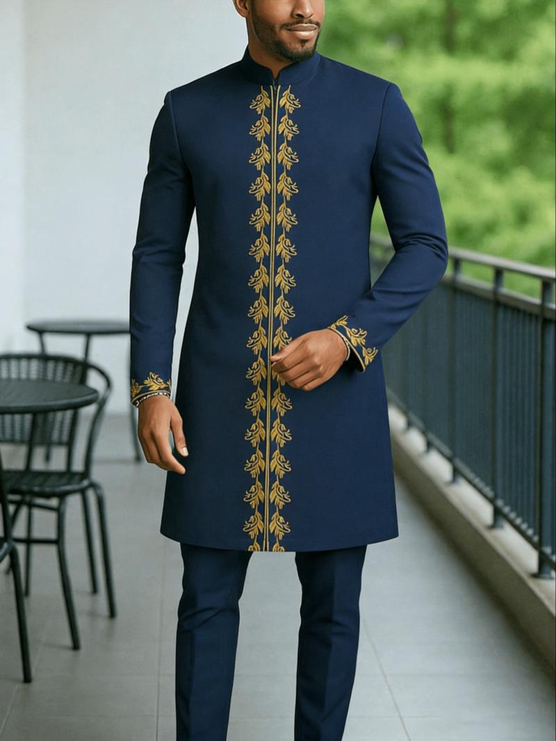 Ensemble caftan africain pour homme,ensemble 2 pièces