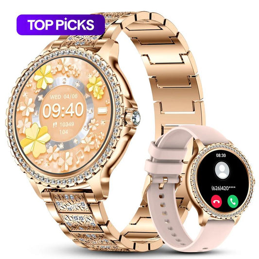 Montre connectée tendance pour femmes, montre numérique à grand écran HD de 1,32 pouces