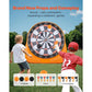 Cible de fléchettes gonflable en forme de ballon de football, cible géante, livrée avec 2 ballons de football et une pompe à air, s'installe en 3 minutes, idéale pour les grands jeux dans le jardin