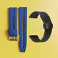 Bracelet de montre en silicone 22 mm + bracelet de montre en cuir