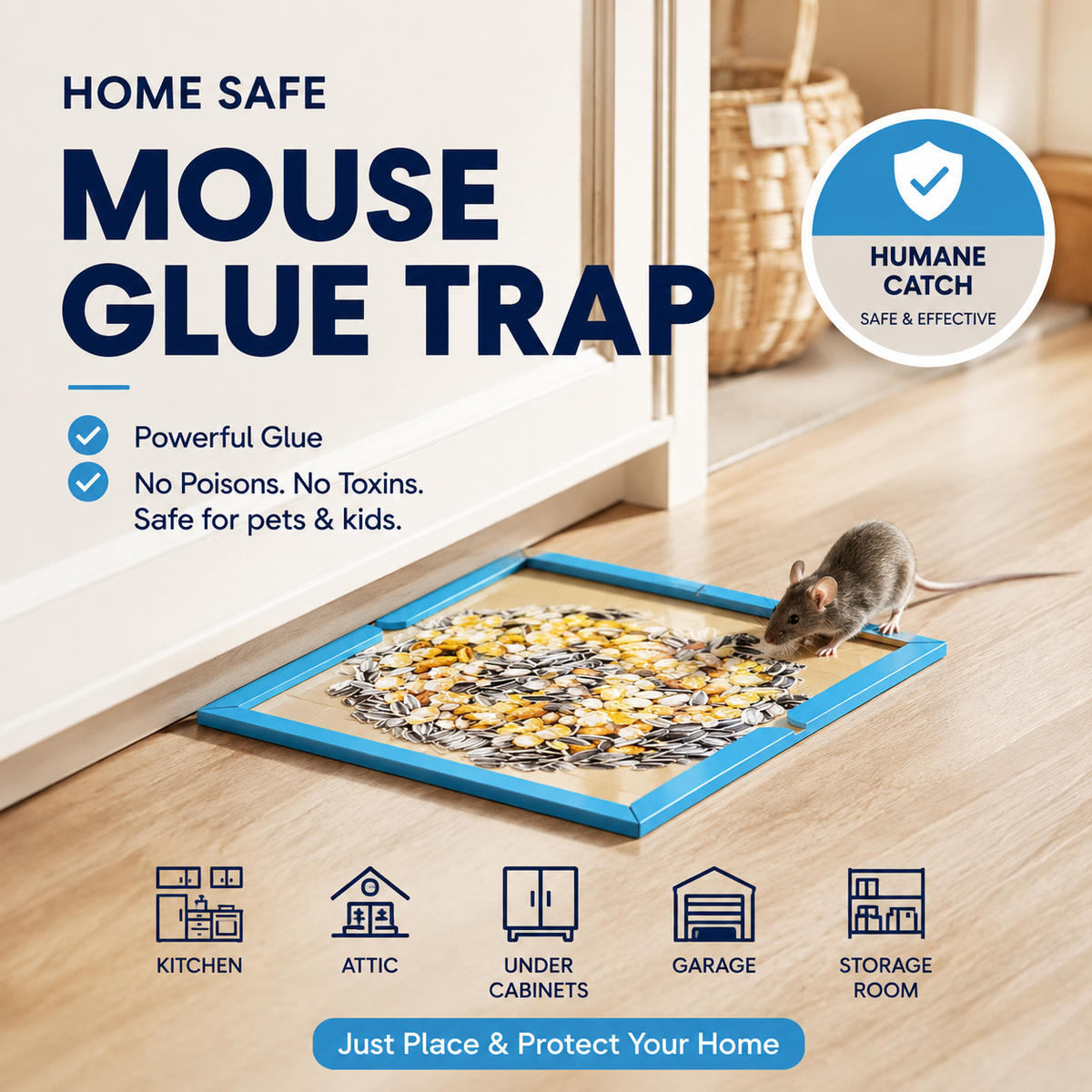 ⏳🔥50 % DE RÉDUCTION POUR UNE DURÉE LIMITÉE ! ⏰Piège à souris adhésif pour usage intérieur à la maiso