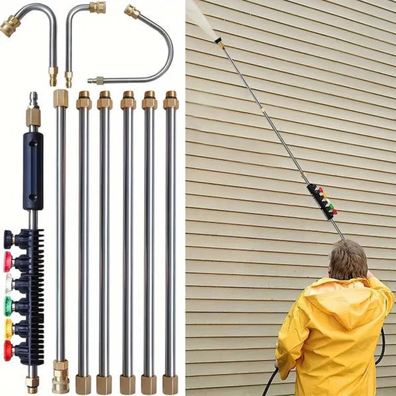 ✨Vente d'été 50% de réduction pour une durée limitée✨🔫Ensemble de baguettes de nettoyage haute pression 4000 PSI