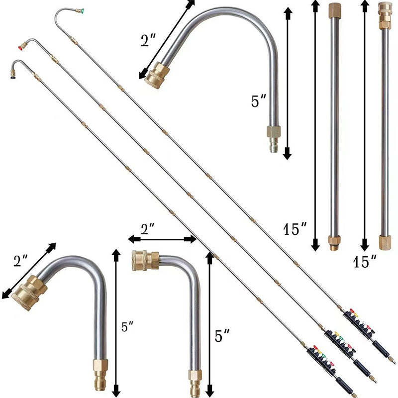 ✨Vente d'été 50% de réduction pour une durée limitée✨🔫Ensemble de baguettes de nettoyage haute pression 4000 PSI