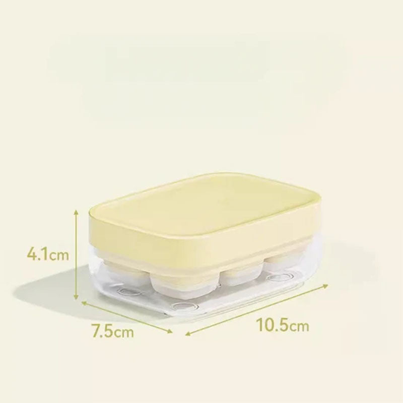 Mini-bac à glaçons à 6 compartiments, adapté au contact alimentaire et facile à démouler