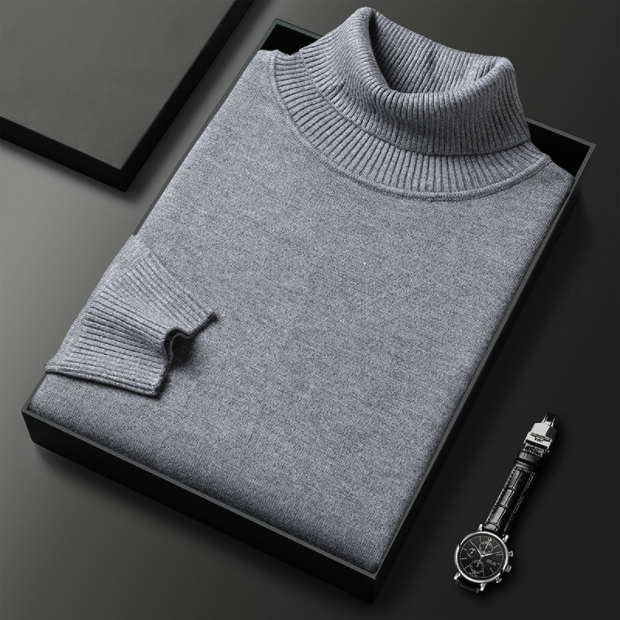 ✨Nouvel Arrivage✨ Pull en cachemire Premium de couleur unie pour hommes - Achetez-en deux et bénéficiez de la livraison gratuite