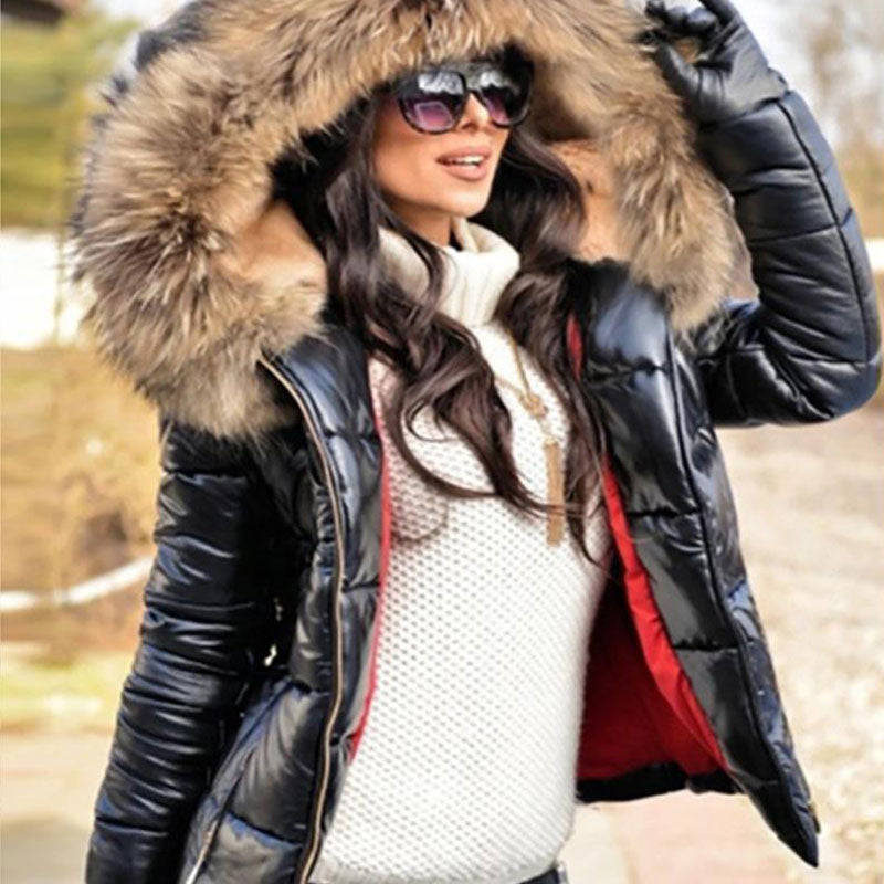 ❄️☃️Winter Offre spéciale-🔥🔥Dames casual chaud grand col de fourrure veste à capuche