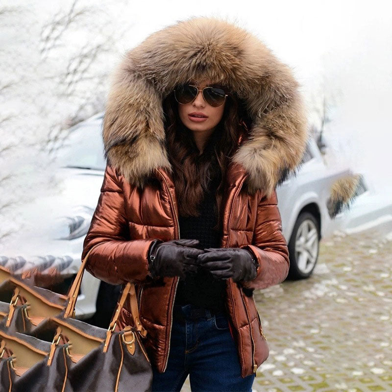 ❄️☃️Winter Offre spéciale-🔥🔥Dames casual chaud grand col de fourrure veste à capuche