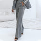 ✨Ensemble 2 pièces blazer gris décontracté et pantalon large pour femme