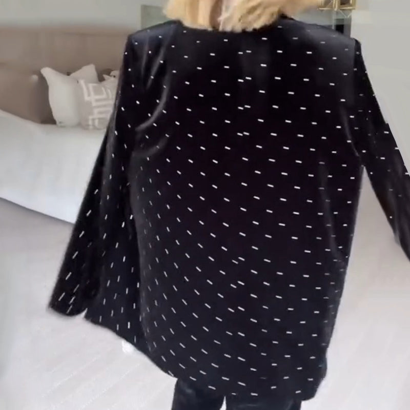 💖50% de réduction💖Blazer de luxe à décor de strass pour femmes