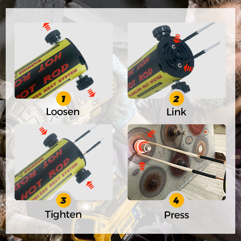 🔥Kit de chauffage à induction magnétique - Outil de démontage de boulons à induction 1100 W