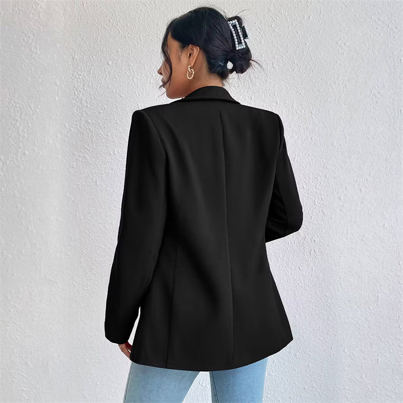 Blazer américain à manches froncées grande taille curvy | Mode Femme | Blazer | Froncé | Décontracté | Coupe ample