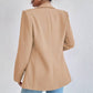 Blazer américain à manches froncées grande taille curvy | Mode Femme | Blazer | Froncé | Décontracté | Coupe ample