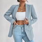 Blazer américain à manches froncées grande taille curvy | Mode Femme | Blazer | Froncé | Décontracté | Coupe ample
