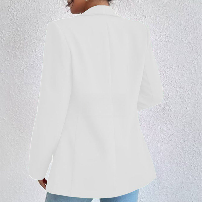 Blazer américain à manches froncées grande taille curvy | Mode Femme | Blazer | Froncé | Décontracté | Coupe ample