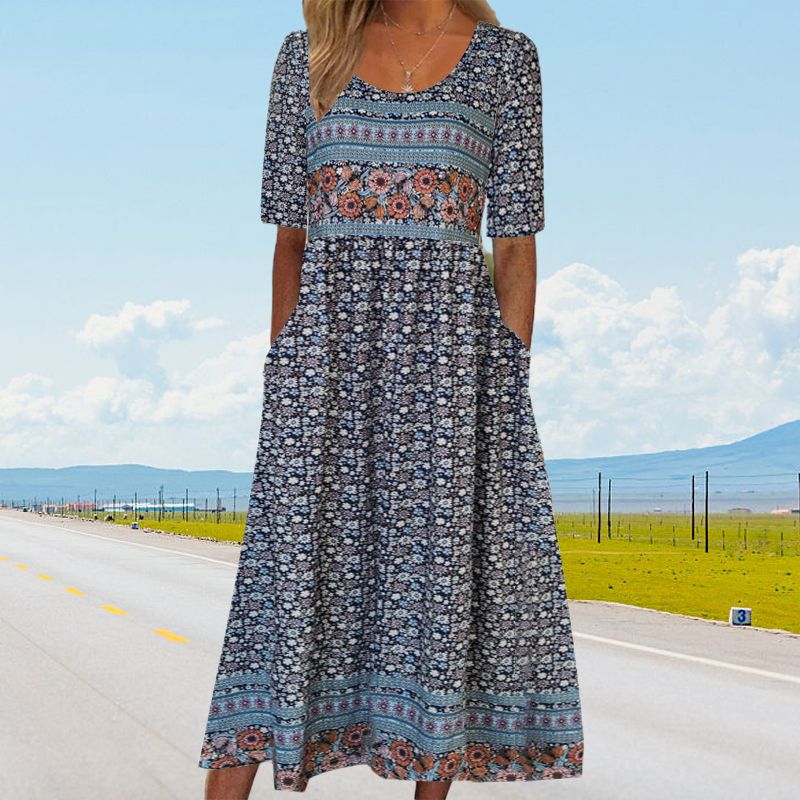 🔥2025 Nouveaux produits🌸✨ Robe élégante à motif bohème pour femme