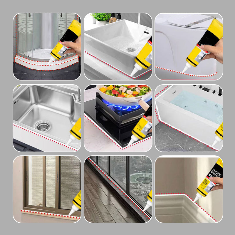 💥Caulk blanc multifonctionnel imperméable avec grattoir
